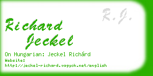 richard jeckel business card