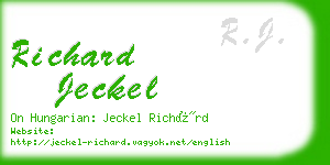 richard jeckel business card